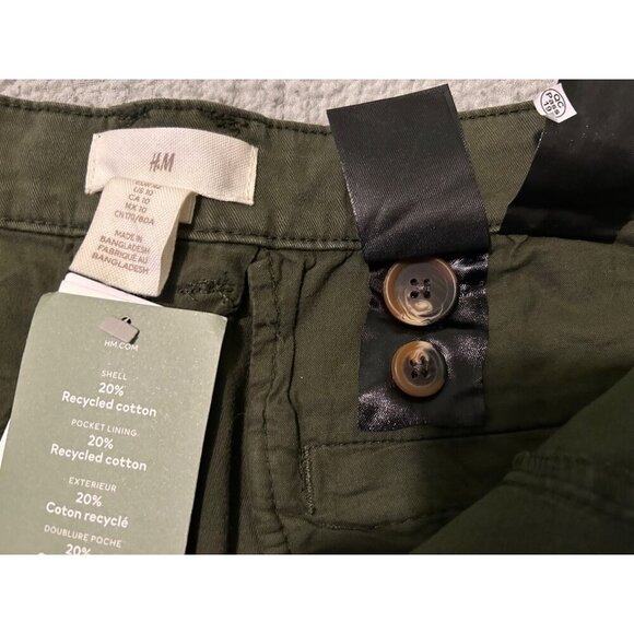 H&M Cargo Pants 10 Green Street Style Jogger - Picture 13 of 13